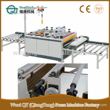 pvc wood panel stick making machine/PVC sticking machine for door and furniture